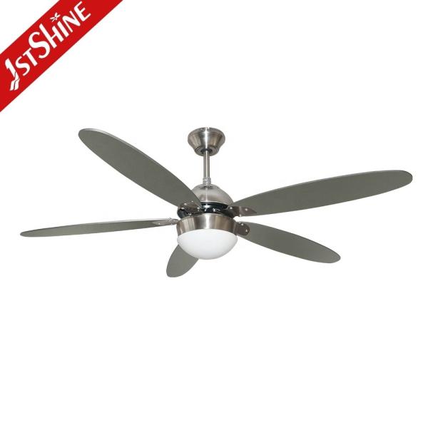 Ventilador de teto LED de motor AC silencioso de 52 polegadas Controle remoto branco 3000K/4500K/6000K CCT