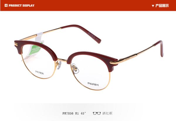 Fashionable Unisex Parim Eyeglasses Frames Light Half Frame Round Eye