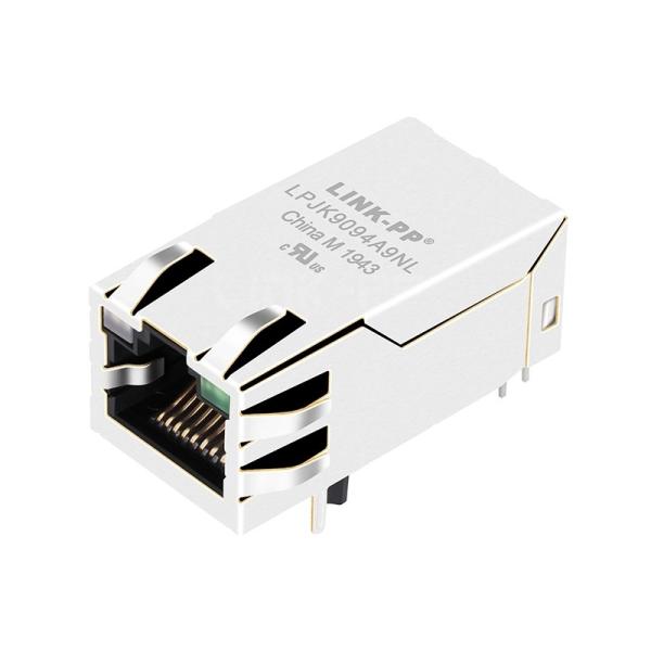 Pulse JK0-5101NL Compatible LINK-PP LPJK9094A9NL 10G Base-T Tab Up Green&Yellow/Green Led Single Port Magnetic POE+ RJ45 Jack