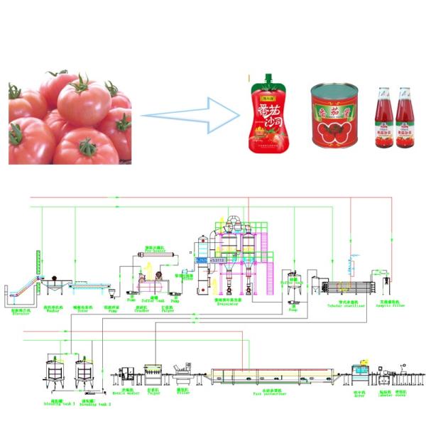 Tomato Ketchup Processing Machine Per Estrazione Del Succhi Di Frutta Indus Tomato Paste Production Line