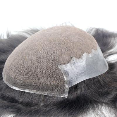 8x10 en stock système de cheveux naturel noir mâle Toupee personnalisé