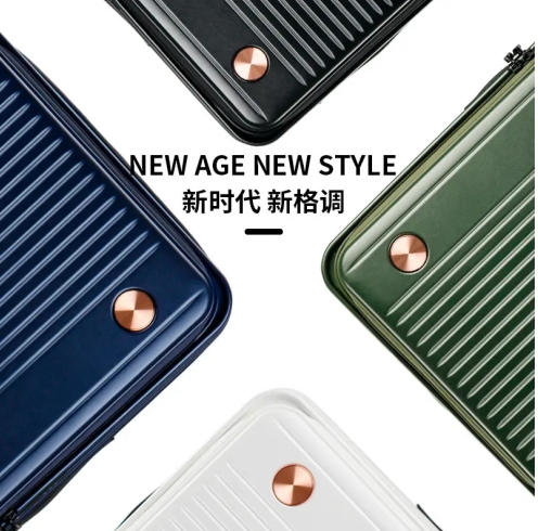 2025 Hot Sale PC Material Luggage with Spinner Wheels and TSA Lock, Front-Opening Business Carry-On Suitcase