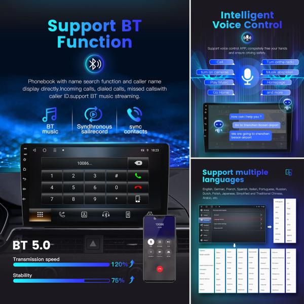 Powerful 9 inch Android Car Radio with Touch Screen GPS Navigation and 4 64G Memory