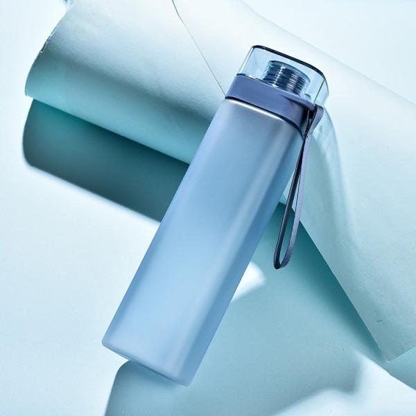 Unisex Large Capacity PC Sports Bottle Fashion Simple Square Water Bottle Plastic Cup