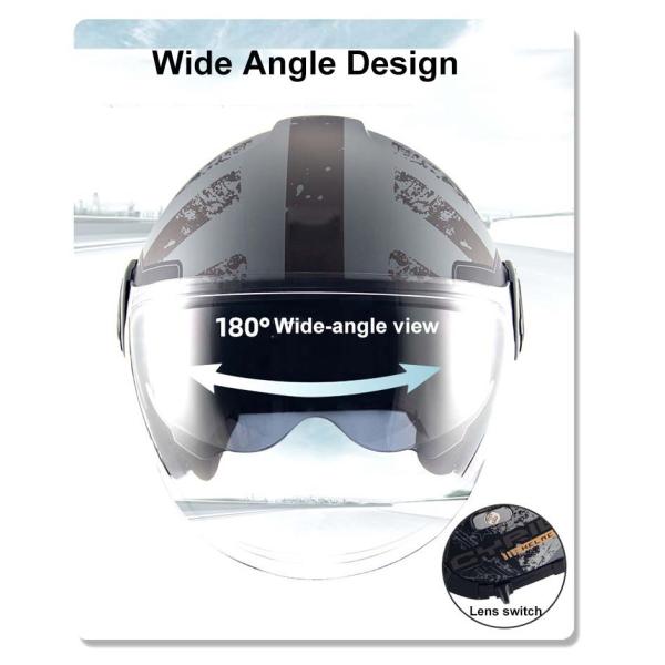 Custom Vintage Open Face Motorcycle Helmet with Mask Delivery Time 30-35 Work Days