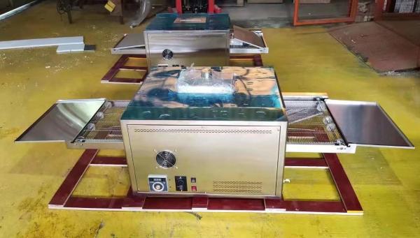12KW Commercial Kitchen Equipments Hot Air Convection Gas Conveyor Pizza Oven 12 Inch Crawler Type