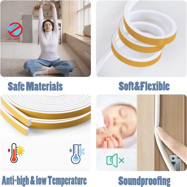 Long Lasting Door Insulation Weather Stripping For Thermal And Acoustic Insulation