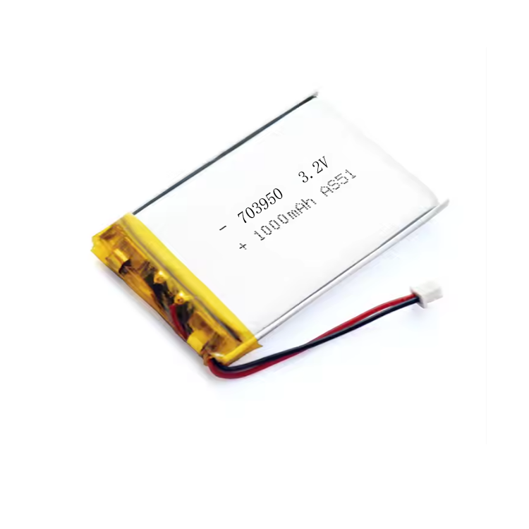 703950 1000mah 3.2v Lithium Iron Phosphate Polymer Ion Battery Pack, with Connector UPS