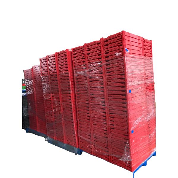 Складчивая складная пластиковая корзина для фруктовых продуктов 600x400x225 мм