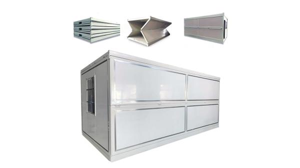 Warehouse Steel Folding Container House Fireproof With Q235 / Q345 Light Steel Frame
