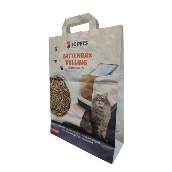 5kg 10kg Kraft Paper Bags For Cat Little Animal Food Customized Size