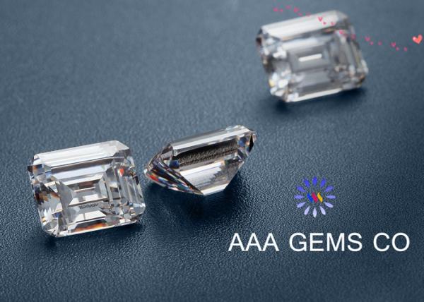 Unique Brilliance Emerald Moissanite Colorless For Hair Accessory