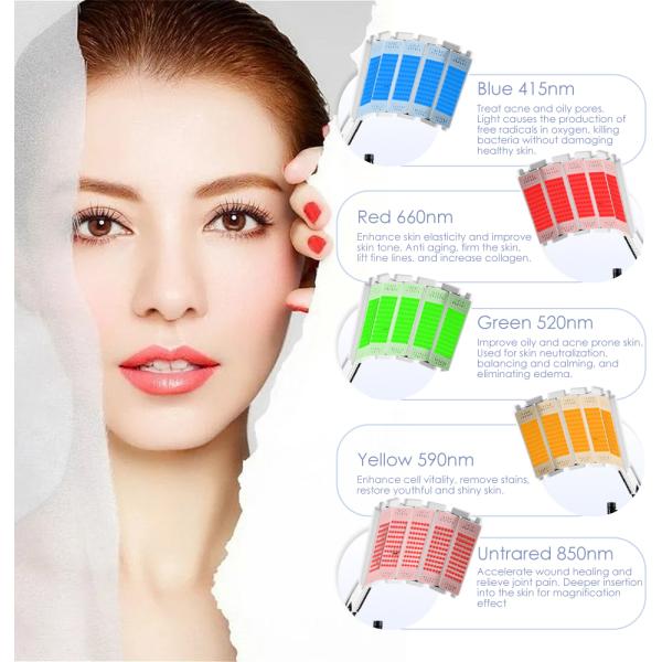 TUV CE Approved 5 Colors Infrared LED PDT Photon Light Skin Rejuvenation Acne Removal Beauty Machine