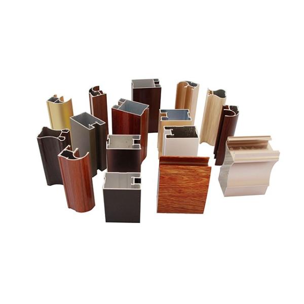 Customized Wood Finish Aluminium Profiles For Aluminium Glass Windows And Doors Frame