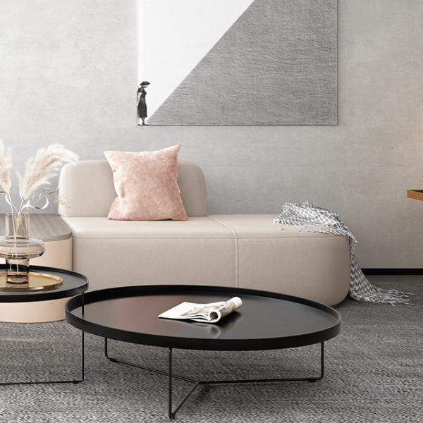 Support customization Nordic Minimalism Sofa Set for Office/Bedroom Innovative Arc Fabric for Traditional Living Apartment or Villa Use