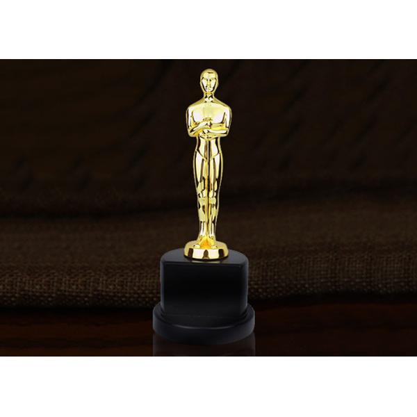 figure Award Metal Cup Trophy Zinc Alloy Material With Black Crystal Base