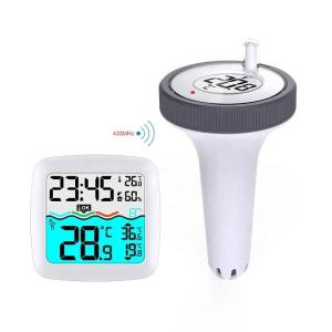 OBM suporte personalizado de piscina digital sem fio com energia solar interna e
