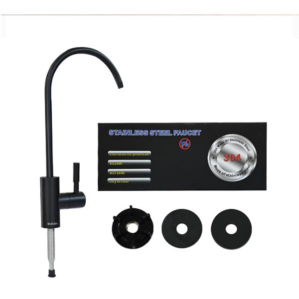 Long Nozzle Modern Flexible Black Stainless Steel Taps Kitchen Faucet