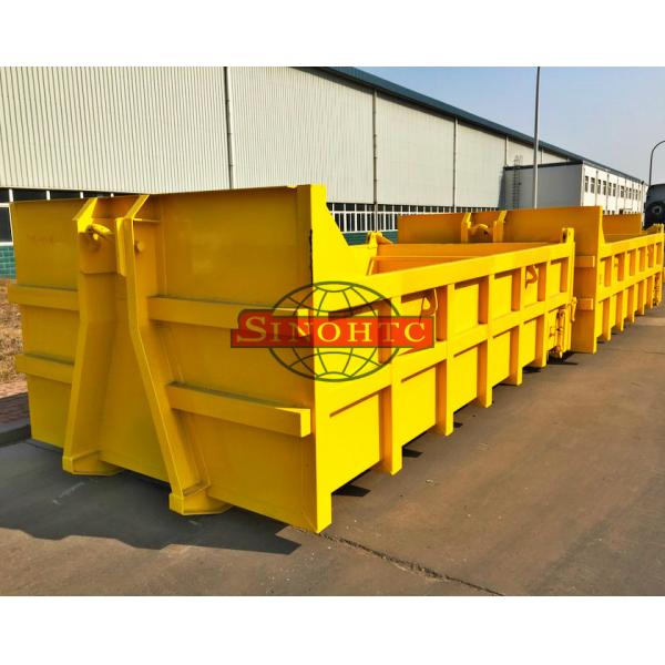 Heavy Hook Lift Garbage Truck , 20 Ton Loading 6x4 Waste Container Truck