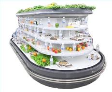 Refrigerador fresco do melhor ar livre da plataforma do preço multi para frutas e legumes do supermercado