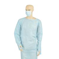 Vêtements de protection jetables anti-saleté CPE avec boucle de pouce