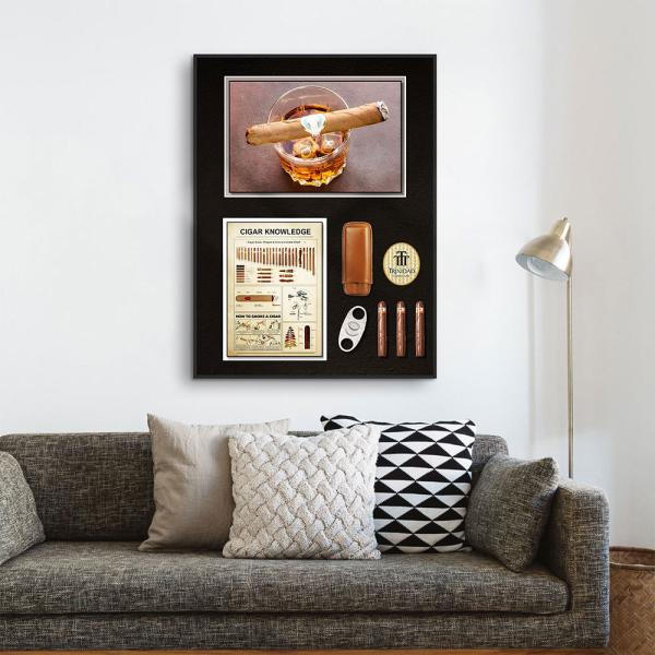 Modern 3D Artistic Cigar Painting Detailed Simulation Wall Murals for Interior