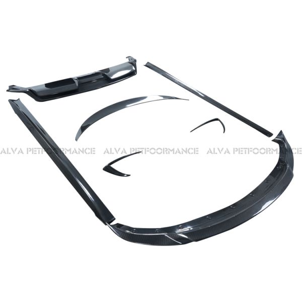 Add on Full Dry Carbon Fiber Body Kits Fitment Excellent Tesla Model 3 Front Lip Side Skirts Rear Diffuser Rear Spoiler