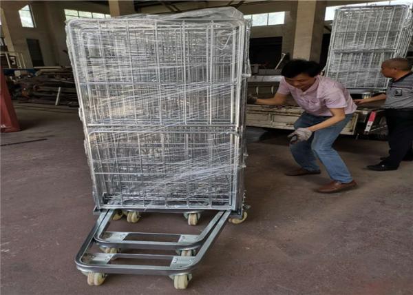 Large Load Capcaity Commercial Laundry Trolley Corrosion Resistant Long Durable