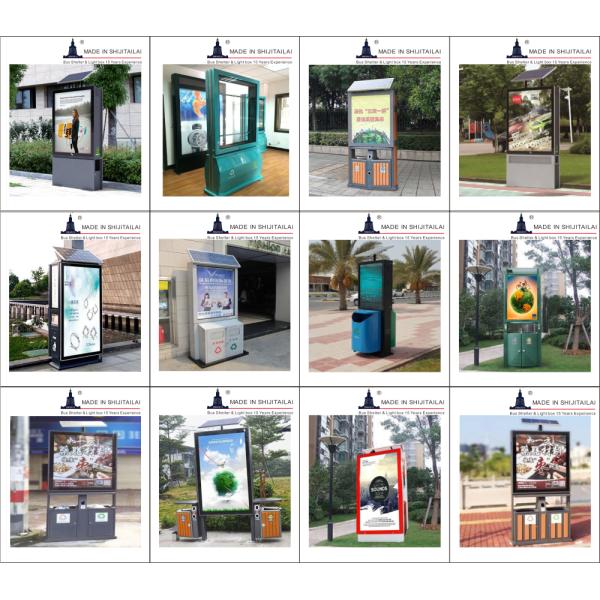 Signage H2500mm 6pcs Poster Dustbin Advertising