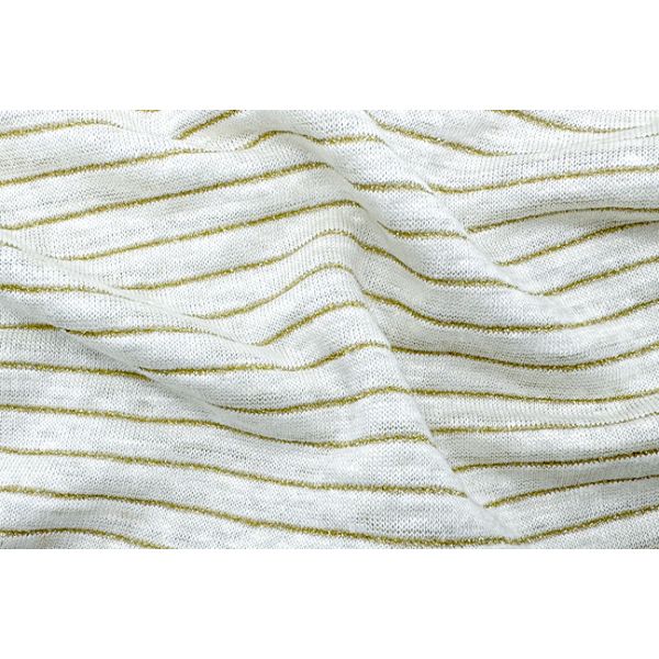 Lightweight Linen Fabric Quick Drying 192gsm 15% Gold Silk 85% Linen Knitted Fabric