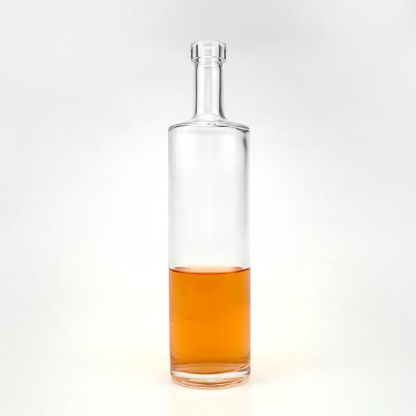 Clear Matte Black Glass Liquor Bottle 750ml Nordic Gin Whiskey Vodka Liquors and Beverage