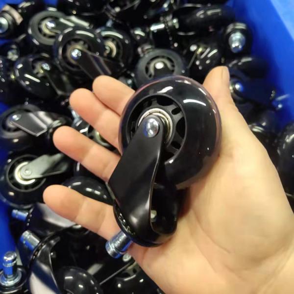 O assoalho de folhosa de 3 polegadas roda o OEM transparente da mobília dos rodízios da cadeira do escritório do poliuretano