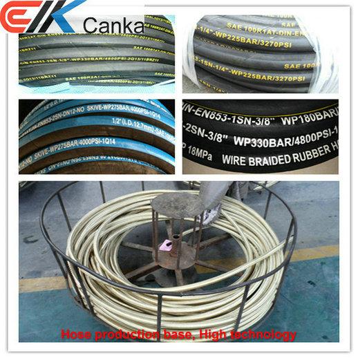 SAE J517 R1AT R2AT steel wire braid hydraulic hose