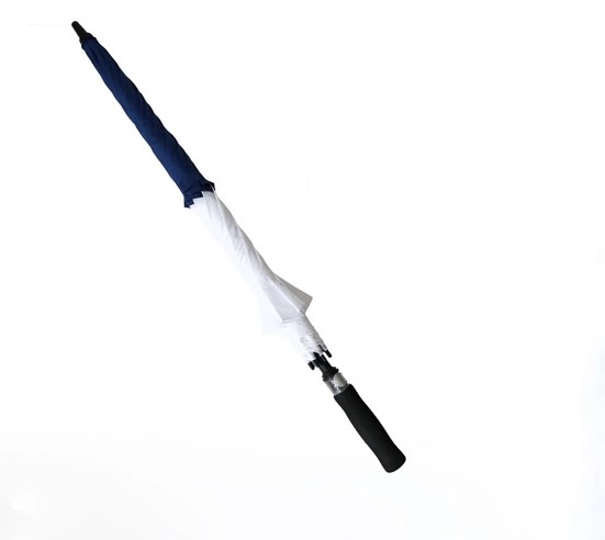 best oversized Vent Design Blue Double Layer Golf Umbrella With 8 Ribs For Promotional for sale