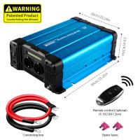 OEM 2000 watts outre de l'inverseur pur 12v 220v de sinus de grille