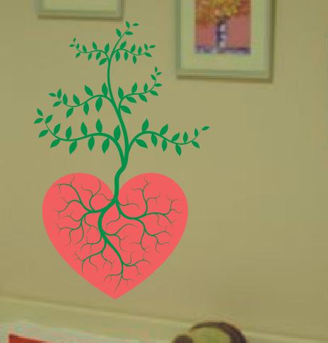 Large Wall Flower Stickers G135 / Design Wall Sticker
