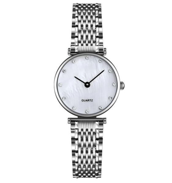 Q026 fashion girls womans quartz watches ladies quartz stainless steel case back watch