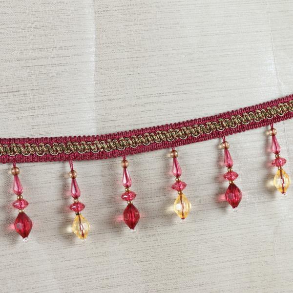 Handmade fashionable chain beads lace tassels fringes for curtain/sofa/pillow decoration