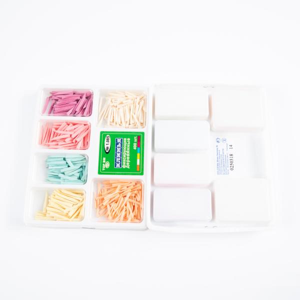 TOP BM Russial Cuñas dentales originales / Cuñas dentales interdentales compuestas de madera con contorno Vida útil 2 años