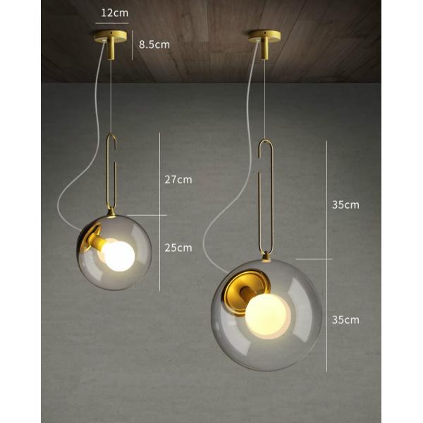Nordic Glass Ball Pendant Lights Industrial Lighting Clear interior lighting(WH-GP-167)