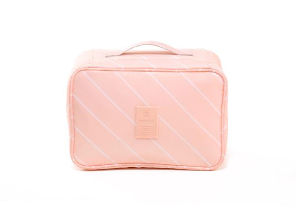 Women Travel Underwear Organizer / Makeup Bag With Different Compartments