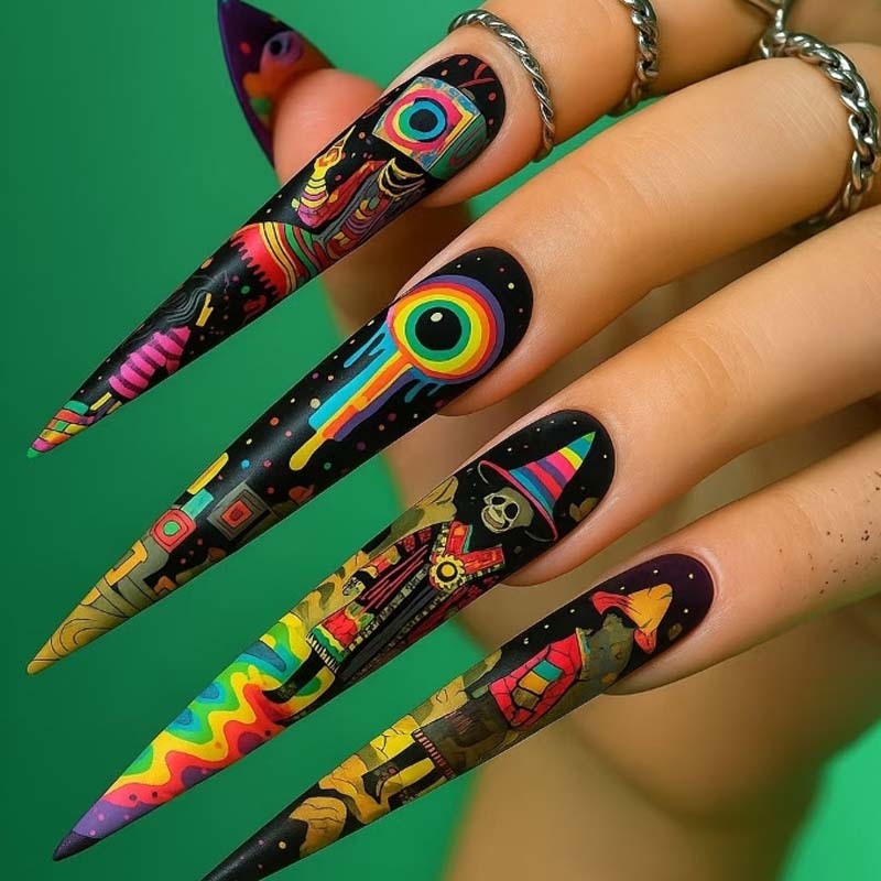 Wholesale Spooky Halloween Holiday False Nails Glossy Blood Drop Pattern