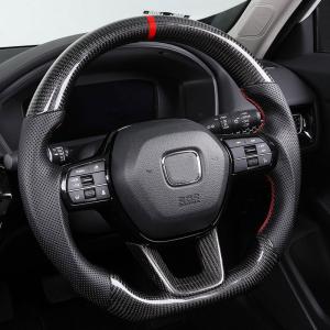 Volante de design personalizado da série Honda preto com padrão de aderência