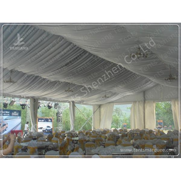 15X20m White Party Tent Gazebo Canopy with Fabric Sidewalls, 200 Seater Outdoor Party Canopy Tent