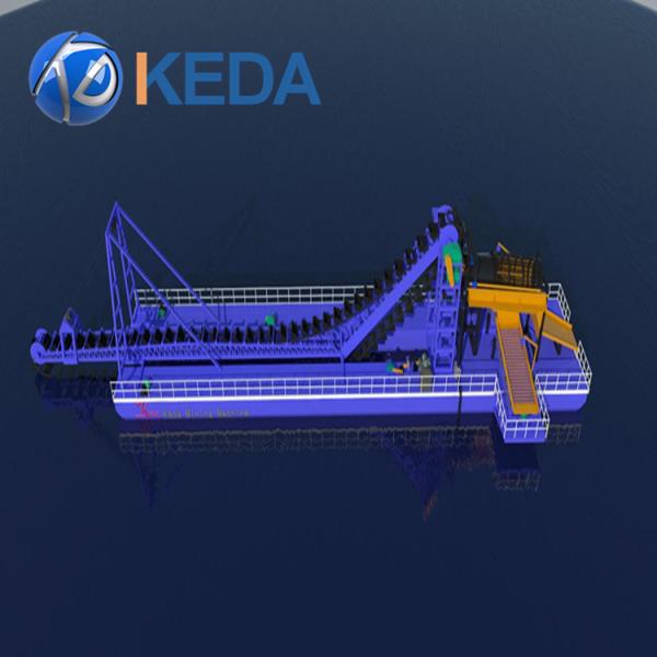 máquina de mineração da grande escala da draga do ouro da cadeia de pessoas 100m3/H