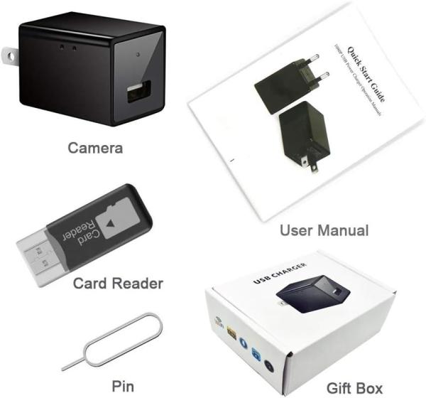 FHD WIFI Mini USB Charger Hidden Camera 4K 2K 1080P Hidden Shower Camera