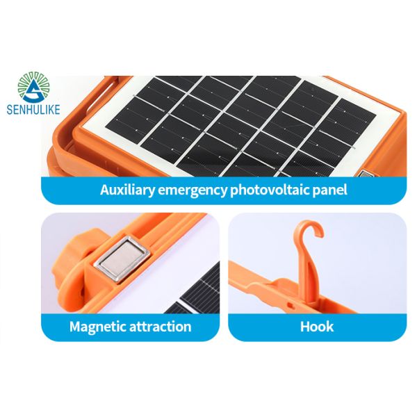 Camping Emergency Outdoor Solar LED Floodlight Compact Portable