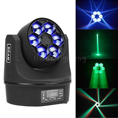 PowerCON connectors 6x10w RGBW 4in1 Mini LED Bee Eyes Moving Head Lights DMX