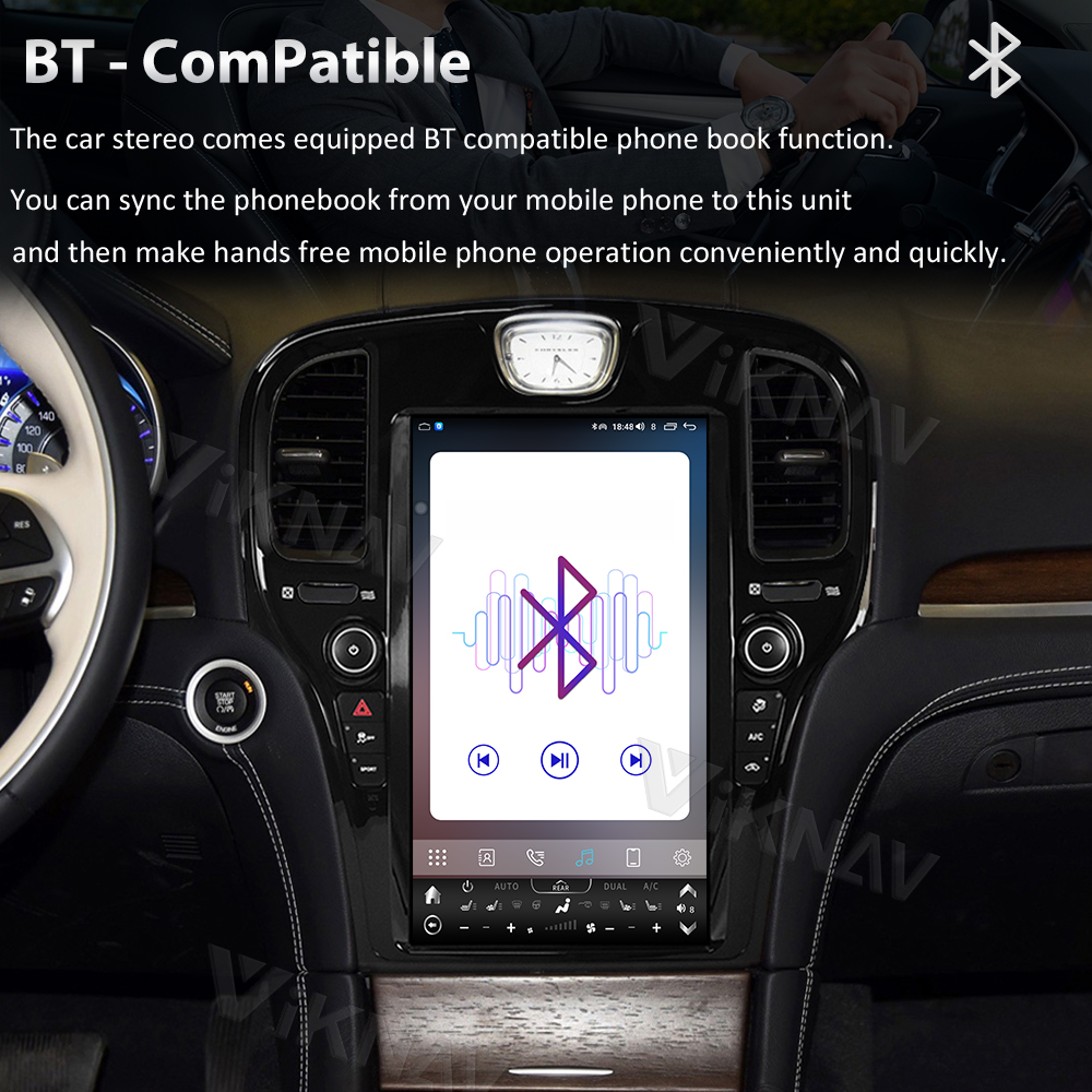 Автомобиль 2011-2023 Chrysler 300C Радио Android Авто CarPlay 8 Ядра Автоаудио OEM