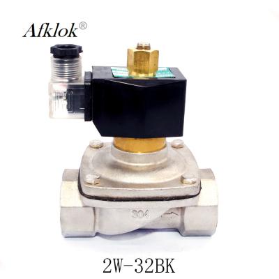 1-1/4 C.C. de aço inoxidável normalmente aberta 12V da válvula de solenoide da água do Lpg da polegada
